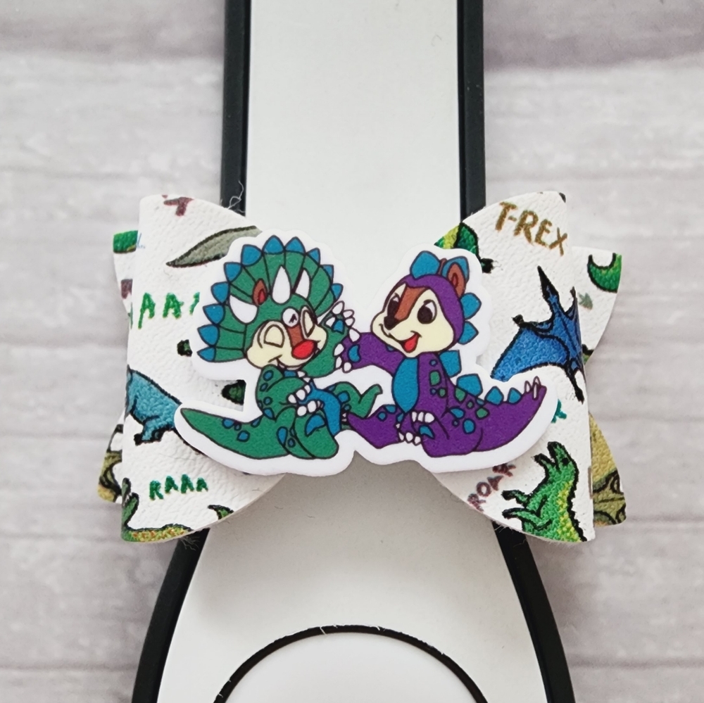 Dino Chipmunk Magic Band Bow